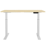 Artiss Standing Desk Motorised Electric Dual Motor 140CM White Oak HASD-B-M10-WHDF-NTDB-140