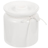 White Ceramic Condiment Jar for Kitchen Spice and Storage Use V1192-AZ-W-25533