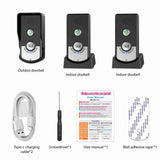 Wireless Doorbell Intercom Rechargeable Smart Intercom Doorbells for Home Real Time 3 Volume Levels V1294-YM0901-HS7009-B-2
