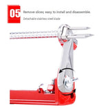 Red 3-in-1 Apple Peeler Slicer and Corer - Manual Hand Crank Fruit Peeling Machine with Strong V888-ELOSUNG56350