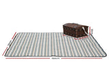 Alfresco 4 Person Picnic Basket Set Wooden Blanket Cooler Bag Outdoor Insulated PICNIC-4PPL-CHEESE-COPP