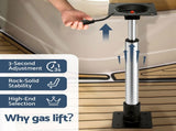 Seamanship Boat Seat Pedestal 5575cm Adjustable Gas Lift 360 Degrees Swivel 2 Pack BS-PED-GL-5575-BKX2