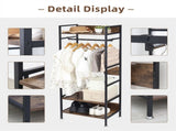 Heavy Duty Clothes Rack 3 Tiers MDF & Metal Iron Rail V178-66998