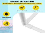 Outdoor Towel Rack Pool Towel Rack 7 Bar Curved White Freestanding Patio V952-MJJBSSXGBDDW79AY5V0