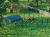 Extra Large Black Chicken Coop Cage Run Rabbit Hutch Walk-In Hen Enclosure 300x200x270cm V178-59382