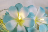 1 Set of 50 LED Tropical Blue Frangipani Flower Battery 5m LONG String Lights Christmas Gift Home V382-BLUEFRANGIBATT50
