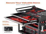 5-Tier Tool Cart with Wheels, 400 lbs Load Capacity, Rolling Work Cart with 2 Drawers & Pegboard, V952-DGNGJCHCLYG22CMU5V0