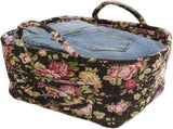 Foldable Fabric Storage Basket with Handles, Boho Floral Print Large Capacity Clothes Organizer for V1237-ZY-917-130