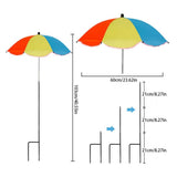 Umbrellas for Outdoor Plants, Large Garden Umbrella Shade Upgraded Adjustable Angle Height for V1366-AZ2-W-16773