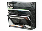 5 Tier Wall File Organizer Vertical Placement Glossy Edges Wall Mount File Holder with Hanging Hole V1294-YM0512-3117220266311