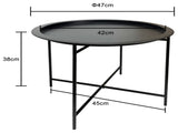 Round Lipped Cross Frame Side Table 47cm V637-68107TBL