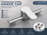 Premium Bathroom Keepsake Gift Stainless Steel Hot Cold Mix Tap, Matte Black Shower Complete V1221-XM-LB2234-GM79