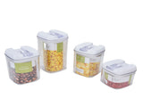 4Pcs/Set Kitchen Storage Box Transparent Multifunctional Sealed Jar for Home Kitchen V1294-YM0714-3118210204511