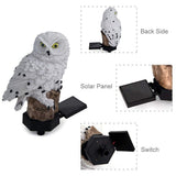 Owl Gifts for Owl Lovers Solar Powered Garden Owl Statue Waterproof Hanging Solar Owl for Outdoor V1369-AZ3-W-05276