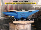 Pro Horn Anvil , 30KG/66.1LBS Weight Steel Anvil Blacksmith Blacksmith Anvil, Portable Rugged Cast V952-30KGGZ00000000001V0