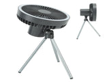 10000mAh USB Tripod Camping Fan Outdoor Portable Camping Fan with Light Power Bank Gray V1294-YM0703-3113230110411