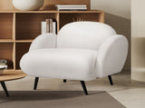 Levede Sofa Chair Fleece Upholstered Single White SF1009-BG
