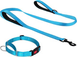 Martingale Dog Collar, 6FT Double Handle Leash for Training, Sky Blue V1259-DP01-A-4634