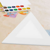 White Triangle Canvas ard for Oil Paint - Stretched Cotton Panel for Artists V1192-AZ-W-18809