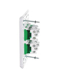 3000 Series 4 Gang, 250V 10Ax1-Way/2-Way Vertical Mount Iconic Flush Switch, White V1202-V1-CLI3044VAVW