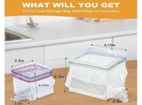 2 Pack Food Storage Bag Stand,Ziplock Bag Holder,Holder for Food Prep Bag,Baggy Rack Holder for Food V1192-AZ-W-17538