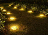Solar Ground Lights,10 Pack 8 LED Solar Lights Outdoor IP68 Waterproof Solar Disc Lights In-Ground V1192-AZ-W-11734