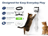 2-in-1 Automatic Cat Teaser Wand with Strong Suction Base, Interactive Feather & Plush Ball Toy for V1341-ZY-7EAEACP7-WHITE-S