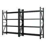 Giantz 4Mx2.4M Garage Shelving Warehouse Rack Black WR-F-20246-200BK-ABCX2
