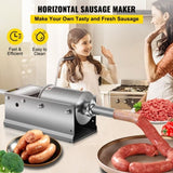 Manual Sausage Stuffer, 3 L / 7 LBS Horizontal Sausage Machine, Dual-Speed Meat Stuffer, Made of V952-GCJSDSPS3L0000001V0