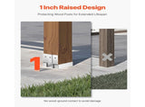 4x4 Post Base 10 Pcs, Inner Size 3.53x3.56inch/89.6x90.5mm Concrete Post Anchor, Heavy-Duty V952-HNTJZ44YC10JREKGG001V0