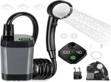 Portable Camping Shower 6000mAh Rechargeable Shower Pump With Smart LED Display 4 Spray Modes V1188-MS-313-0688