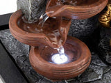 Spector Desktop Fountain LED Tabletop Zen Mini Water Fountain Office Living Room EL1004-LED-AU