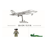 Sluban B1186 Model Kit 144 J35 Carrier Fighter Chinese Stealth Jet Plane PLAAF Building Blocks SLB1186