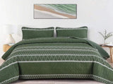 Elegant Quilted Bedspread and Pillowcases Set Perfect for a Luxe Bedroom Feel - Queen size V745-MAC090443Q13U