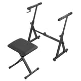 Piano Keyboard Stand and Bench Set, Z Style, Heavy-Duty Digital Piano Music Stand and Seat, 250 lbs V952-ZXGQJPZJDZZX1ZKY7V0