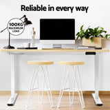 Artiss Standing Desk Motorised Dual Motor 120CM White Oak HASD-268-WHDF-NTDB-120