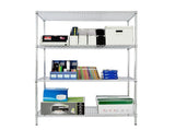 Modular Wire 120x45cm Steel Shelving Chrome With Fixed Legs For Garage Kitchen Or Retail V63-841021