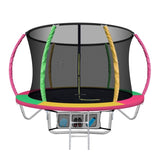 Everfit 8FT Trampoline for Kids w/ Ladder Enclosure Safety Net Rebounder Colors TRAMPO-C-C8-MC