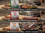 ASMOKE 3-Piece Premium Wood Pellet Variety Pack - Oak, Cherry & Apple V642-XFAS-MIX-WO-PEL-5LBSX3