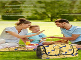 Waterproof Foldable Picnic Blanket with Little Frog Print- 200x200cm V888-ELOSUNG25118