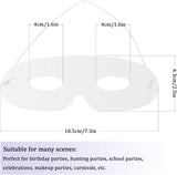 100 Pack White Paper Eye Masks, Plain Masquerade Mask Blank Masks Decorate for Cos-Play, Halloween V1259-DP01-A-4142