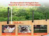 Fence Post Extender, 8 Packs 605 mm Barbed Wire Arm, Sturdy Steel Fence Height Extender, Flat or V952-FZXYZQFZX8J27T1F0001V0
