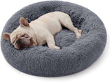 Calming Donut Cat Bed - Fluffy Plush Round Pet Bed, Suitable for Indoor Cats and Dogs, Washable V1102-HYSC003
