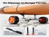 Kayak Cart, 104 kg Load Capacity, Canoe Cart Dolly with 25.4 cm Solid PU Tires & Kickstand, V952-CZSPHTTC10INTL5QS001V0