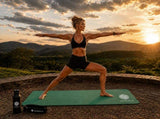 Mandala Yoga Mat Premium Bundle, Includes Yoga Mat 188cm H x 61cm W, Yoga Strap & Steel Hydration V398-MA-494JDG
