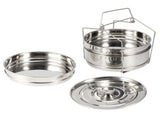 Stackable 3 Tier Stainless Steel Steamer Cooker Pot Set Cook Food Pressure Pot Accessories V1294-YM0901-3118200175611