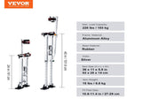 Drywall Stilts, 24''-40'' Adjustable Aluminum Tool Stilts with Protective Knee Pads, Durable and V952-SGBGQYCYS2440EE60V0