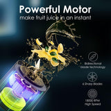 Portable Blender with 360W Motor Wireless 24oz Juicer, USB-C Rechargeable, Self-Cleaning, 6-Blade, V1107-CS-BXSZZJCH