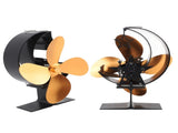 Wood Stove 4 Blades Fireplace Heat Powered Fast Warm Circulation Moon Star Pattern Termal V1294-YM0706-3114230120212
