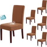 100% Waterproof Dining Chair Covers Stretch Chair Covers for Dining Room Set of 6 Parson Chair V1258-DP02-F-664